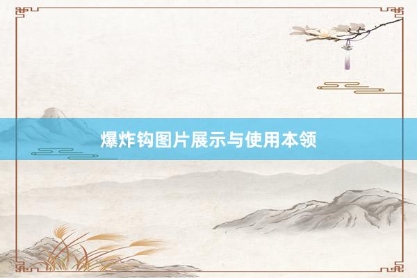爆炸钩图片展示与使用本领