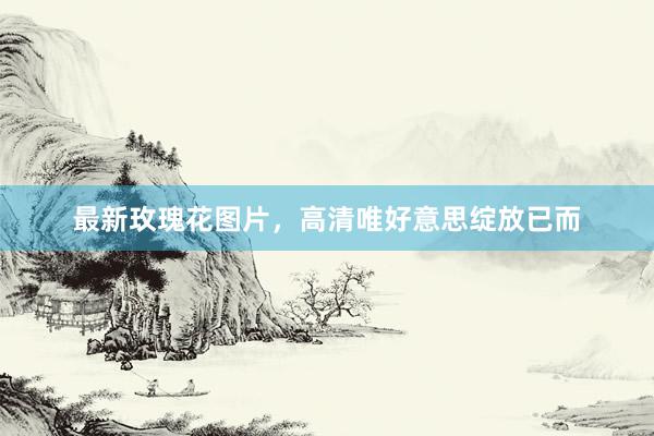 最新玫瑰花图片，高清唯好意思绽放已而